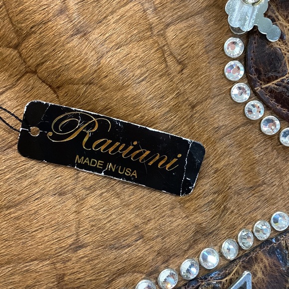 Original Raviani Leather Crystal Hair on Hyde Purse - Picture 9 of 12